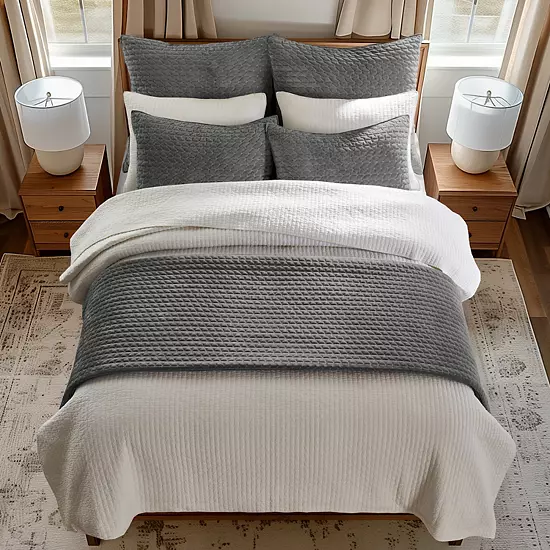 Levtex Home Velvet Stitch Quilt Set 3 Levtex Home Velvet Stitch Quilt Set - Image 3