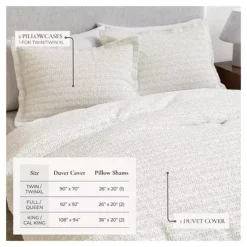 Madelinen® 100% Cotton Waffle Weave Textured Duvet Cover Set 12 Madelinen® 100% Cotton Waffle Weave Textured Duvet Cover Set -Bedding Shop 7395760 ALT9