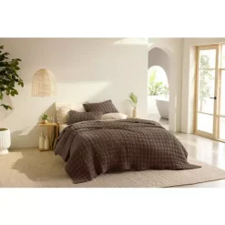 Miryana Jacquard Coverlet Set -Bedding Shop 7397521 Coffee