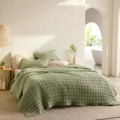Miryana Jacquard Coverlet Set -Bedding Shop 7397521 Sage 1