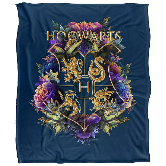 Harry Potter Floral Throw Blanket 1 Harry Potter Floral Throw Blanket