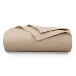 Tribeca Living German Cotton Oversized Blanket -Bedding Shop 7431988 Heather Camel