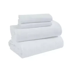SUPERIOR Rome Brushed Flannel Cotton Deep Pocket Sheet Set -Bedding Shop 7437001 White