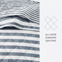 Home Collection Classic Stripe Reversible All Season Down-Alternative Quilt Set -Bedding Shop 7474295 ALT8