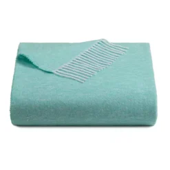 Discover Europe - Made In Italy La Limonaia Tessuti Birdseye Throw Blanket -Bedding Shop 7494943 Aqua