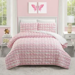 Urban Playground Dreamy Clouds Quilt Set -Bedding Shop 7496157 Pink 1