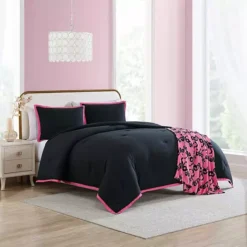 Betsey Johnson Signature Hotel Pink Comforter Set -Bedding Shop 7526665 Hotel Solid Black