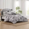 Laura Ashley Toile Delight Grey Comforter & Sham Bonus Set