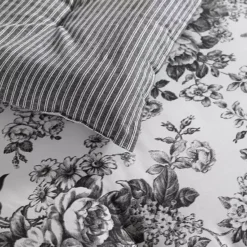 Laura Ashley Toile Delight Grey Comforter & Sham Bonus Set -Bedding Shop 7529148 ALT5