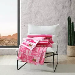 Wrangler Knockin Boots Pink Throw Blanket -Bedding Shop 7539280 ALT4