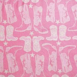 Wrangler Knockin Boots Pink Throw Blanket -Bedding Shop 7539280 ALT5