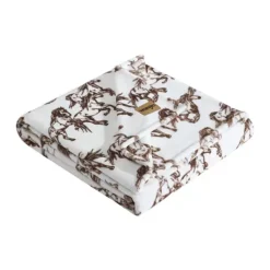 Wrangler Mustangs Brown Throw Blanket