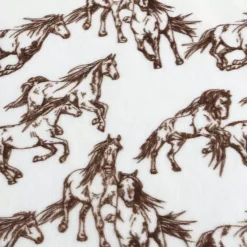 Wrangler Mustangs Brown Throw Blanket -Bedding Shop 7539296 ALT4