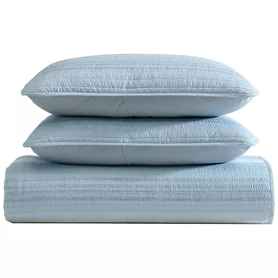 Beatrice Home Fashions Coralinn Stripe Quilt Set 3 Beatrice Home Fashions Coralinn Stripe Quilt Set - Image 3