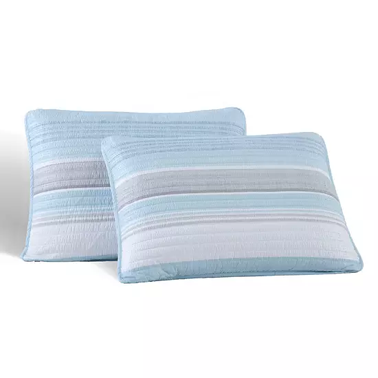 Beatrice Home Fashions Coralinn Stripe Quilt Set 4 Beatrice Home Fashions Coralinn Stripe Quilt Set - Image 4