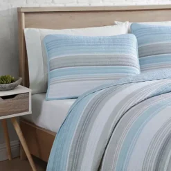 Beatrice Home Fashions Coralinn Stripe Quilt Set 14 Beatrice Home Fashions Coralinn Stripe Quilt Set -Bedding Shop 7547369 ALT4