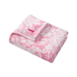 Betsey Johnson Cottage Floral Pink Throw Blanket