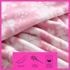 Betsey Johnson Cottage Floral Pink Throw Blanket -Bedding Shop 7551428 ALT4
