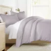 Urban Loft's 3Pc Brushed Cotton Duvet Cover Set - Vintage Washed For Extra Softness - Sateen Weave