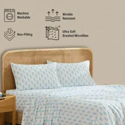 HLC.ME Floral Multi Piece Bed Sheets Set - Soft & Wrinkle Resistant - Beds Up To 15 Inches Deep -Bedding Shop 7552070 ALT3