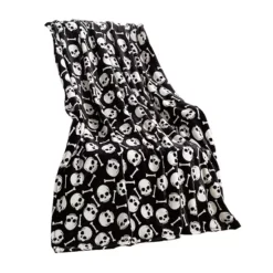 Throw Blanket, Ideal For Fall And Winter - Stylish Designs To Share With Friends And Family -Bedding Shop 7557484 Skulls Bones Halloween