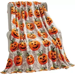 Throw Blanket, Ideal For Fall And Winter - Stylish Designs To Share With Friends And Family -Bedding Shop 7557484 Spooky Pumpkins