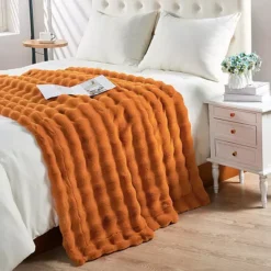 Home Soft Things Bubble Textured Faux Fur Throw Blanket -Bedding Shop 7557533 ALT4
