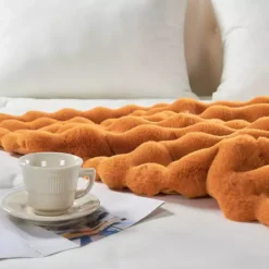 Home Soft Things Bubble Textured Faux Fur Throw Blanket -Bedding Shop 7557533 ALT5