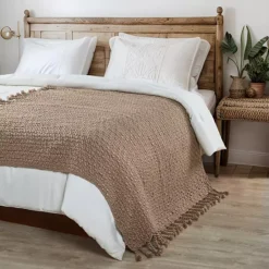 Home Soft Things Basket Weave Knitted Tassel Throw Blanket -Bedding Shop 7557688 ALT3