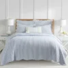 Levtex Home Martha Stripe Blue Quilt Set Or Euro Sham Set