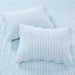 Levtex Home Martha Stripe Blue Quilt Set Or Euro Sham Set -Bedding Shop 7577176 ALT4