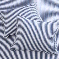 Levtex Home Martha Stripe Blue Quilt Set Or Euro Sham Set -Bedding Shop 7577176 ALT5