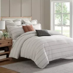 Levtex Home Leo Stripe Black Comforter Set