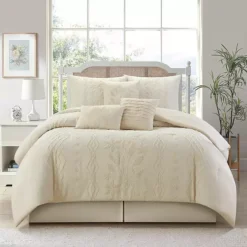 Nanshing Amalthea 7-pc. Leaves Comforter Set 16 Nanshing Amalthea 7-pc. Leaves Comforter Set -Bedding Shop 7617282 Beige
