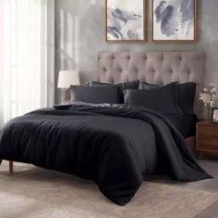 SUPERIOR 400 Thread Count Egyptian Cotton Solid Duvet Cover Set -Bedding Shop 7626558 Navy Blue