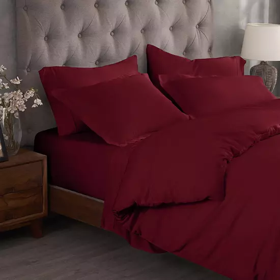 SUPERIOR 300 Thread Count Modal From Beechwood Lightweight Cooling Solid Duvet Cover Set 2 SUPERIOR 300 Thread Count Modal From Beechwood Lightweight Cooling Solid Duvet Cover Set - Image 2