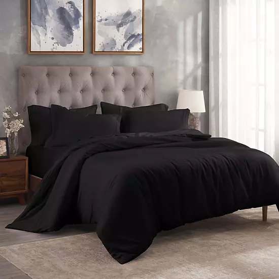 SUPERIOR 300 Thread Count Modal From Beechwood Lightweight Cooling Solid Duvet Cover Set 7 SUPERIOR 300 Thread Count Modal From Beechwood Lightweight Cooling Solid Duvet Cover Set - Image 7
