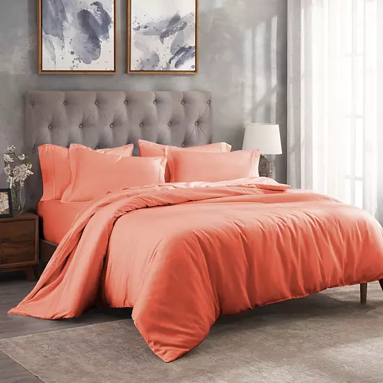 SUPERIOR 300 Thread Count Modal From Beechwood Lightweight Cooling Solid Duvet Cover Set 9 SUPERIOR 300 Thread Count Modal From Beechwood Lightweight Cooling Solid Duvet Cover Set - Image 9