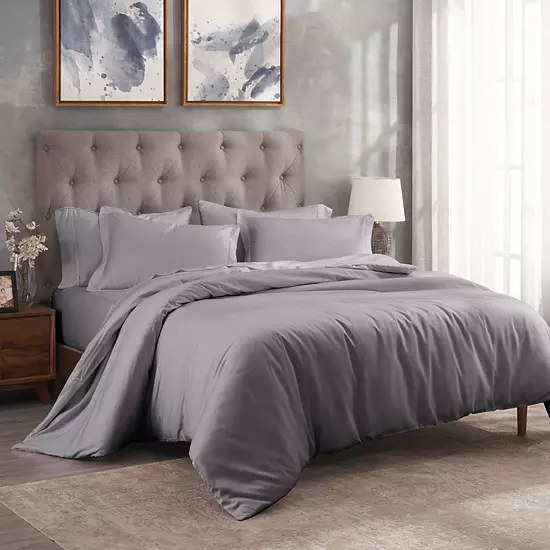 SUPERIOR 300 Thread Count Modal From Beechwood Lightweight Cooling Solid Duvet Cover Set 14 SUPERIOR 300 Thread Count Modal From Beechwood Lightweight Cooling Solid Duvet Cover Set - Image 14