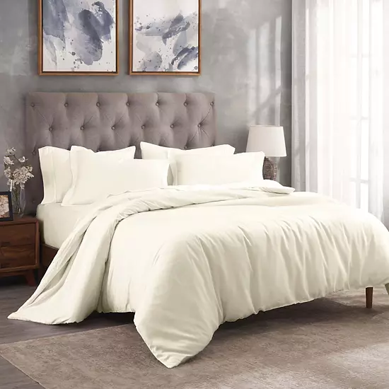 SUPERIOR 300 Thread Count Modal From Beechwood Lightweight Cooling Solid Duvet Cover Set 12 SUPERIOR 300 Thread Count Modal From Beechwood Lightweight Cooling Solid Duvet Cover Set - Image 12