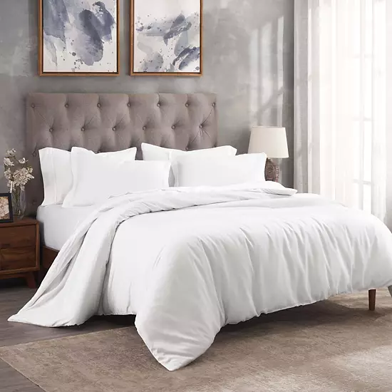 SUPERIOR 300 Thread Count Modal From Beechwood Lightweight Cooling Solid Duvet Cover Set 1 SUPERIOR 300 Thread Count Modal From Beechwood Lightweight Cooling Solid Duvet Cover Set