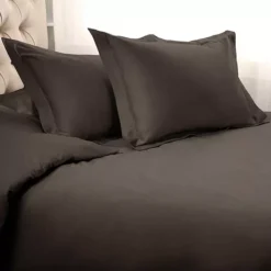 SUPERIOR 3-pc. 1000 Thread Count Solid Egyptian Cotton Duvet Cover Set -Bedding Shop 7627651 Charcoal