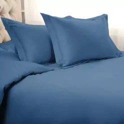 SUPERIOR 3-pc. 1000 Thread Count Solid Egyptian Cotton Duvet Cover Set -Bedding Shop 7627651 Medium Blue