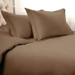 SUPERIOR 3-pc. 1000 Thread Count Solid Egyptian Cotton Duvet Cover Set -Bedding Shop 7627651 Taupe