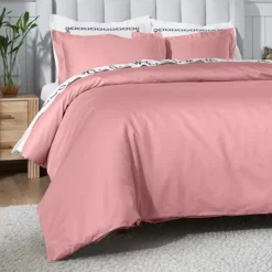 SUPERIOR 650 Thread Count Egyptian Cotton Solid Duvet Cover Set 19 SUPERIOR 650 Thread Count Egyptian Cotton Solid Duvet Cover Set -Bedding Shop 7628083 Blush