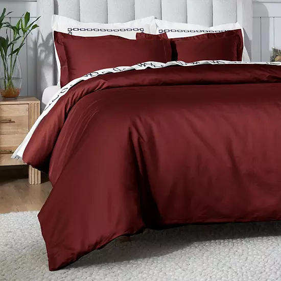 SUPERIOR 650 Thread Count Egyptian Cotton Solid Duvet Cover Set 17 SUPERIOR 650 Thread Count Egyptian Cotton Solid Duvet Cover Set - Image 17