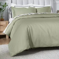 SUPERIOR 650 Thread Count Egyptian Cotton Solid Duvet Cover Set 28 SUPERIOR 650 Thread Count Egyptian Cotton Solid Duvet Cover Set -Bedding Shop 7628083 Sage