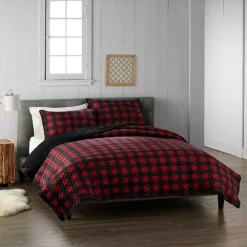 Cuddl Duds® Cozy Quilt Set With Shams -Bedding Shop 7628842 Red Plaid