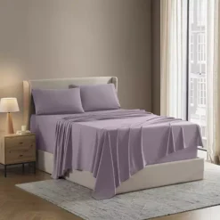 Hearth & Harbor 6 Piece Sheet Set - 21 Inch Deep Pocket Fitted Sheet -Bedding Shop 7650945 Dusty Purple