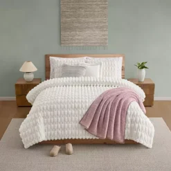 Bearpaw Jasper Faux Fur Comforter Set With Shams